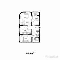 ЖК Respublika — 3-ком 95,4 м² (от 43 884 000 тг)