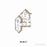 КД REGENT — 2-ком 82,5 м² (от 68 441 800 тг)