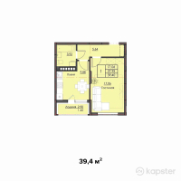 ЖК Riviera — 1-ком 39,4 м² (от 16 942 000 тг)