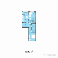 ЖК Riviera — 2-ком 70,1 м² (от 30 151 600 тг)