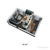 ЖК Модерн — 2-ком 41 м² (от 18 450 000 тг)