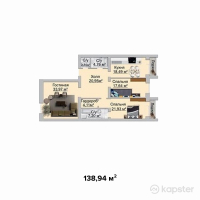 ЖК Aktobe Towers-2 — 3-ком 138,9 м² (от 33 345 700 тг)