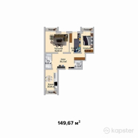 ЖК Aktobe Towers-2 — 3-ком 149,7 м² (от 35 920 900 тг)