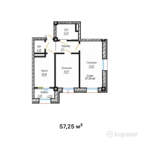 ЖК Astoria — 2-ком 57,3 м² (от 29 770 000 тг)