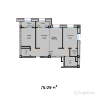 ЖК Astoria — 2-ком 78,1 м² (от 40 606 800 тг)