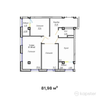 ЖК Astoria — 3-ком 82 м² (от 42 629 600 тг)
