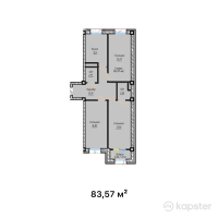 ЖК Astoria — 3-ком 83,6 м² (от 43 456 400 тг)