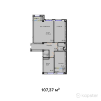 ЖК Astoria — 3-ком 107,4 м² (от 55 832 400 тг)
