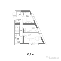 ЖК RAMS Saiahat — 3-ком 85.3 м² (от 52,084,180 тг)