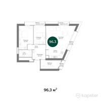 ЖК RAMS Saiahat — 4-ком 96,3 м² (от 81 479 237 тг)