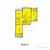 ЖК Park Avenue — 3-ком 89,6 м² (от 46 750 320 тг)