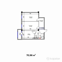ЖК Самал — 2-ком 71 м² (от 21 997 600 тг)