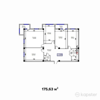 ЖК Самал — 4-ком 175,6 м² (от 54 445 300 тг)