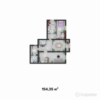 ЖК Aqbosaga — 4-ком 154,4 м² (от 38 587 500 тг)