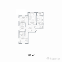 ЖК Evolution — 4-ком 125 м² (от 91 250 000 тг)