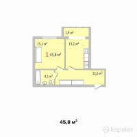 ЖК Suigen-Sai — 1-ком 45,8 м² (от 14 656 000 тг)