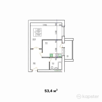 ЖК Suigen-Sai — 1-ком 53,4 м² (от 17 088 000 тг)