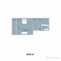 ЖК Suigen-Sai — 2-ком 64,9 м² (от 20 768 000 тг)