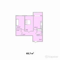 ЖК Suigen-Sai — 2-ком 66,3 м² (от 21 216 000 тг)