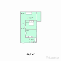 ЖК Suigen-Sai — 2-ком 66,7 м² (от 21 344 000 тг)
