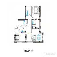 ЖК Aras Residence — 4-ком 128,5 м² (null)