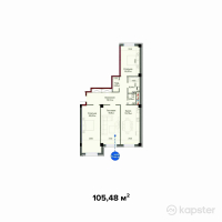ЖК 20a Avenue — 3-ком 105,5 м² (от 42 192 000 тг)