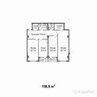 ЖК Medina Park — 3-ком 118,5 м² (от 34 365 000 тг)