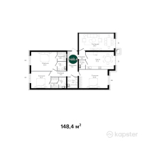 ЖК RAMS Garden — 4-ком 148,4 м² (от 178 080 000 тг)