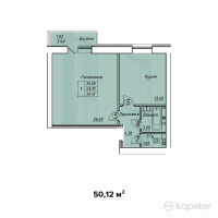 ЖК Diamond — 1-ком 50,1 м² (от 21 050 500 тг)