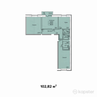 ЖК Diamond — 3-ком 102,8 м² (от 43 184 500 тг)