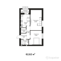 ЖК Manar — 2-ком 62,6 м² (от 33 188 600 тг)