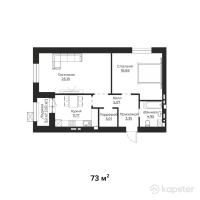 ЖК Manar — 2-ком 73 м² (от 38 690 000 тг)