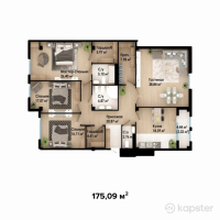 КД Eco Park — 4-ком 175,1 м² (от 227 617 000 тг)