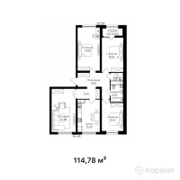 ЖК Seifullin — 4-ком 114,8 м² (от 78 050 400 тг)