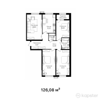 ЖК Seifullin — 4-ком 126,5 м² (от 85 992 800 тг)