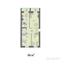 ЖК Qazyna — 3-ком 86 м² (от 30 100 000 тг)