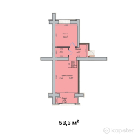 ЖК CHICAGO — 1-ком 53,3 м² (от 20 254 000 тг)