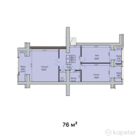 ЖК CHICAGO — 2-ком 76 м² (от 28 880 000 тг)