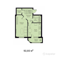 ЖК Caspian Park — 1-ком 52 м² (от 19 507 500 тг)