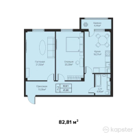 ЖК Caspian Park — 2-ком 82,8 м² (от 31 053 750 тг)