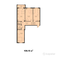 ЖК Caspian Park — 3-ком 108,2 м² (от 40 556 250 тг)