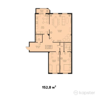 ЖК Caspian Park — 3-ком 152,8 м² (от 57 300 000 тг)