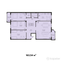 ЖК Caspian Park — 4-ком 163,5 м² (от 61 327 500 тг)