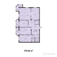 ЖК Caspian Park — 4-ком 174,6 м² (от 65 486 250 тг)