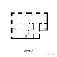 КД Seneca — 3-ком 90 м² (от 110 712 300 тг)