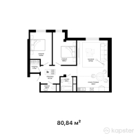 КД Citadel — 4-ком 80,8 м² (от 33 952 800 тг)