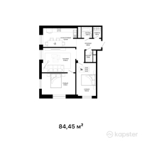 КД Citadel — 4-ком 84,5 м² (от 35 469 000 тг)