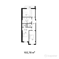 КД Citadel — 4-ком 102,8 м² (от 43 167 600 тг)