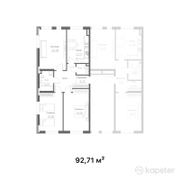 ЖК NOVA 23 — 3-ком 92,7 м² (от 45 861 134 тг)