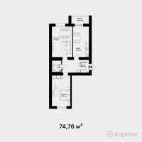 ЖК Geneva — 2-ком 74,8 м² (от 32 146 800 тг)